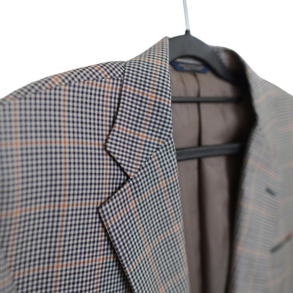 BROOKS BROTHERS 1818 Madison Full Canvas 2-Button Fall Color Plaid Blazer Sz 42R - Picture 2 of 16